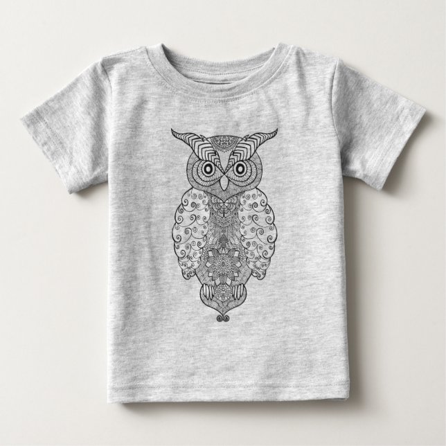 T-shirt Coruja do Doodle (Frente)