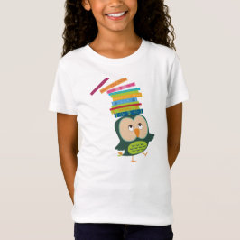 T-shirt Coruja pequena bonito do livro para todos os