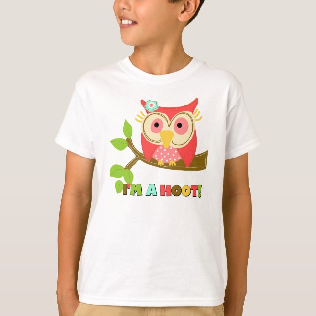 T-shirt Coruja, sou um Hoot (Frente)