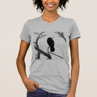 T-shirt Corvo Edgar Allan Poe do inverno de B&W