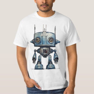T-Shirt Cosmic Whimsy: design de robô de ficção ci