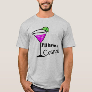 T-shirt Cosmo Drinker, vou comer um coquetel Cosmo