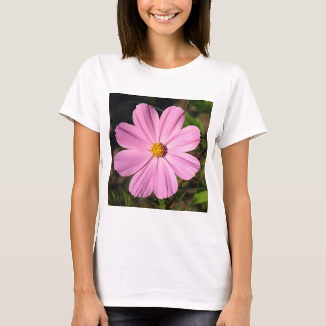 T-shirt Cosmos Rosa (Foto Quadrada) (Frente)
