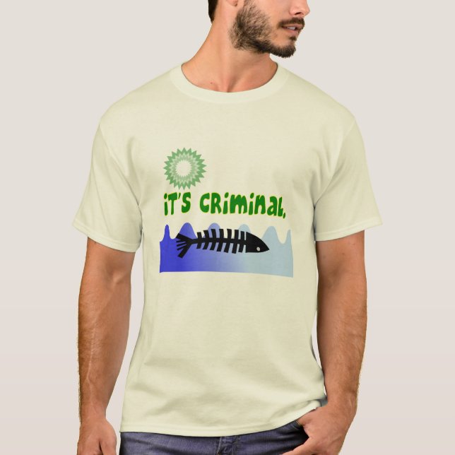 T-shirt Costa do golfo do derramar de óleo "é" peixe (Frente)