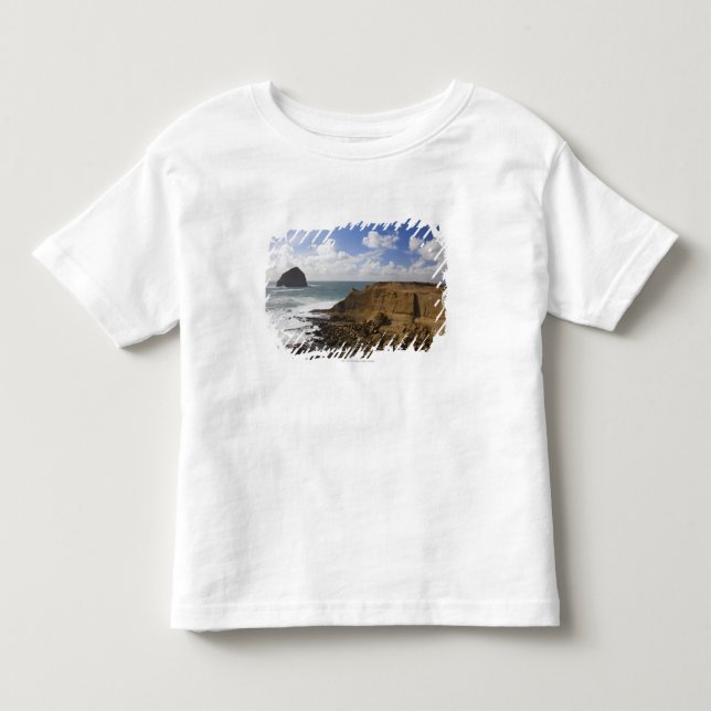 T-shirt Costa do Pacífico rochosa de Oregon na cidade (Frente)