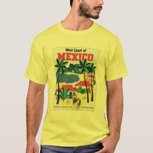T-shirt Costa Oeste do México Guaymas, Mazatlan, Guadalaj