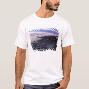 T-shirt Costa rochosa no por do sol em Kintyre, Argyll,