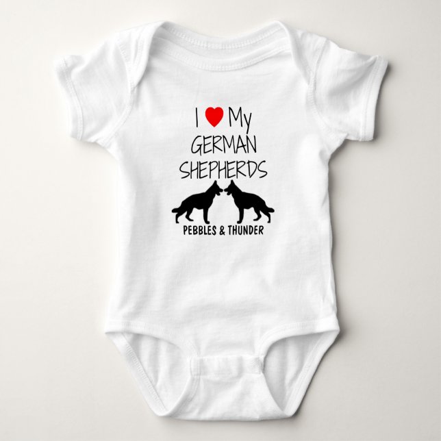T-shirt Costume Amo Meus German shepherd (Frente)