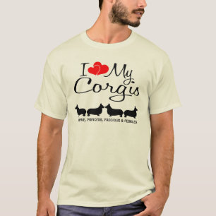 T-shirt Costume Amo Meus Quatro Corgões