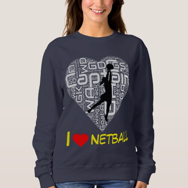 T-shirt Costume eu amo a ligação em ponte do Netball do (Frente)