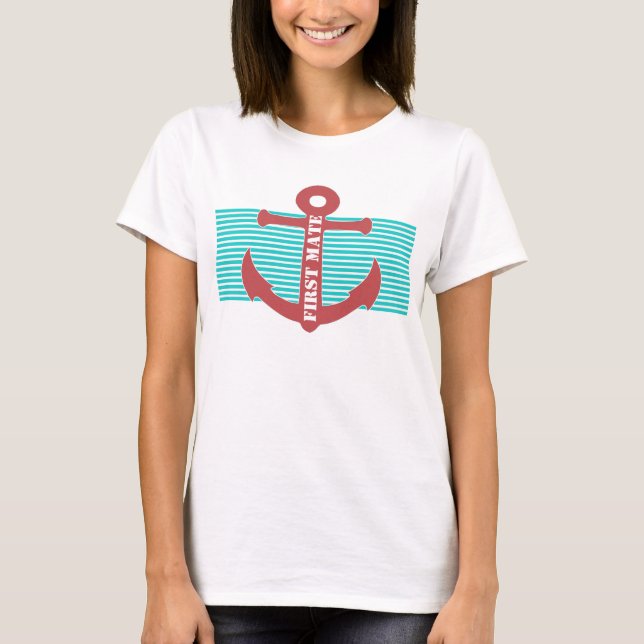 T-shirt Costume náutico à moda da âncora (Frente)