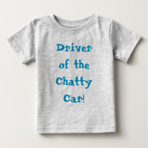 T-shirt Cota Engraçada do Motorista de Carro Chatty