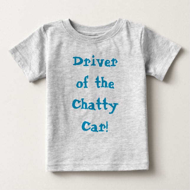 T-shirt Cota Engraçada do Motorista de Carro Chatty (Frente)