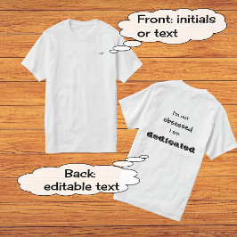 T-shirt Cota esportiva dedicada às iniciais personalizadas