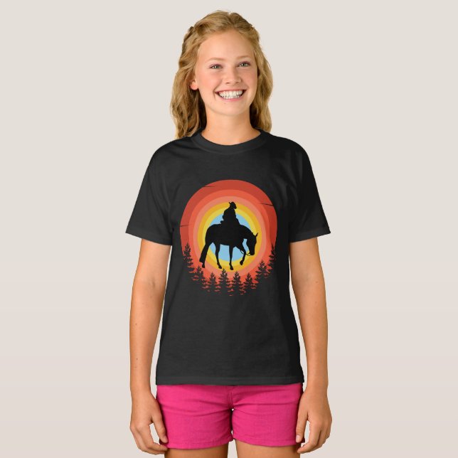 T-Shirt COWBOY COLORFUL SUNSET (Frente Completa)