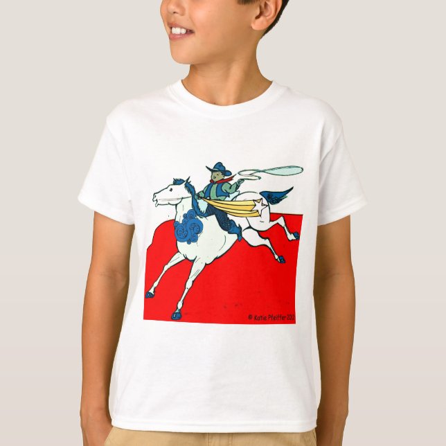 T-shirt Cowboy Kid por Katie Pfeiffer (Frente)