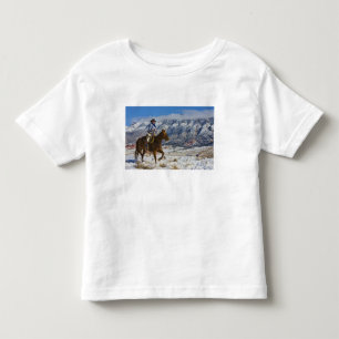 T-shirt Cowboy sobre vestida de couro