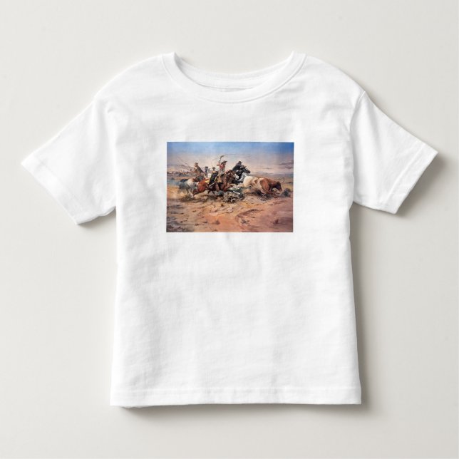 T-shirt Cowboys a ropar um boi, 1897 (óleo na canvas) (Frente)