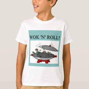 T-shirt cozinhar chinês do frigideira chinesa