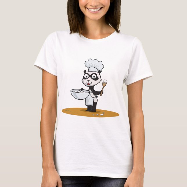 T-shirt Cozinheiro do urso de panda (Frente)