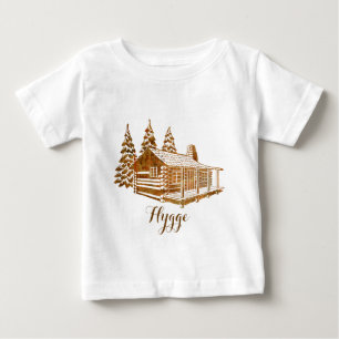 T-shirt Cozy Log Cabin - Hygge ou seu próprio texto