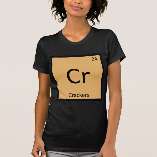 T-shirt Cr - Símbolo de Mesa Periódica de Química de Cacke (Frente)
