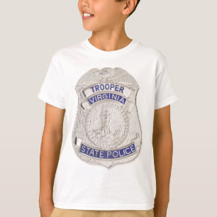 T-shirt Crachá da polícia da polícia estadual de Virgí