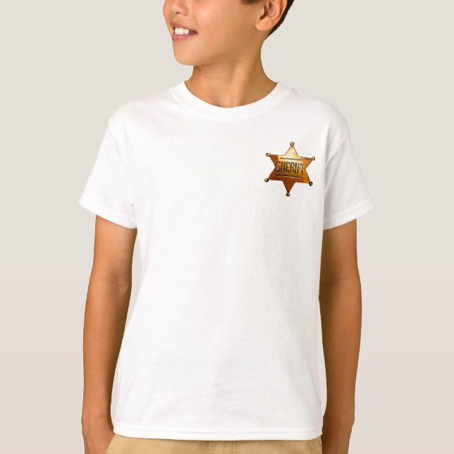 T-shirt Crachá do xerife antigo (Frente)