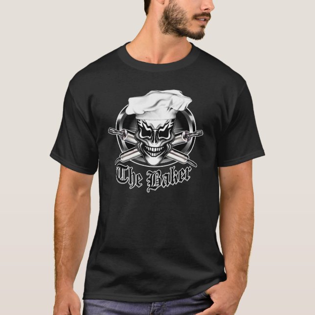 T-shirt Crânio 1 do cozinheiro chefe (Frente)