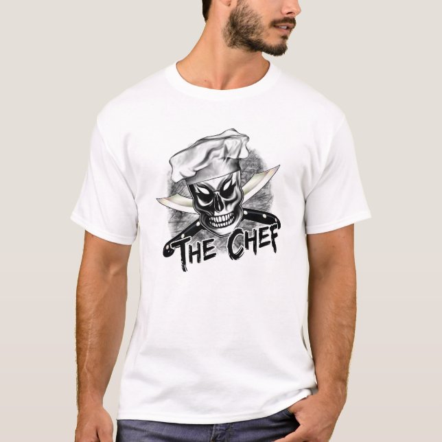T-shirt Crânio 4 do cozinheiro chefe (Frente)