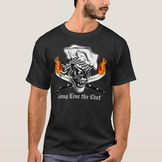 T-shirt Crânio 5 do cozinheiro chefe (Frente)