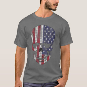 T-shirt Crânio Americano Perturbado