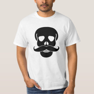 T-shirt Crânio com bigode