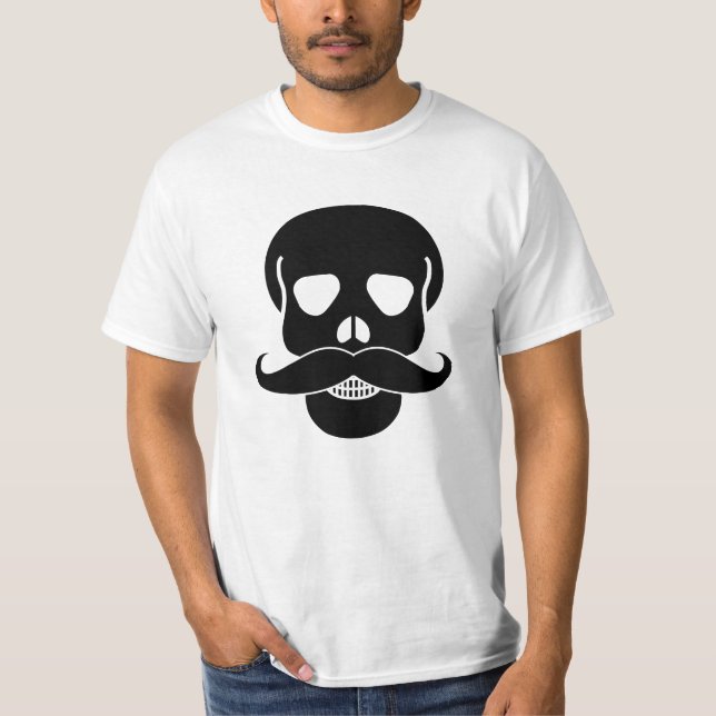 T-shirt Crânio com bigode (Frente)