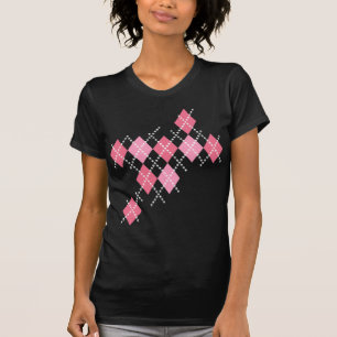 T-shirt Crânio cor-de-rosa Argyle
