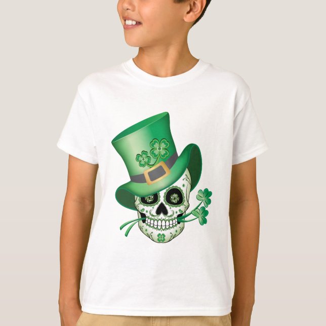 T-shirt Crânio de Açúcar Irlandês (Frente)