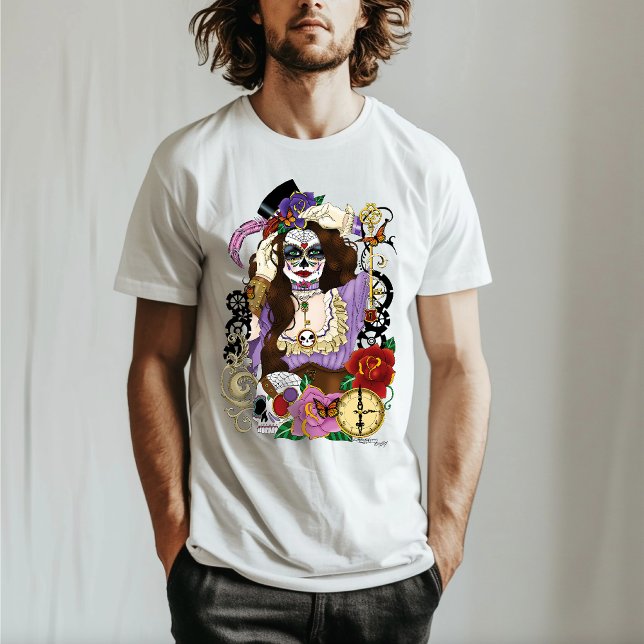 T-shirt Crânio de Açúcar Vazio (Criador carregado)