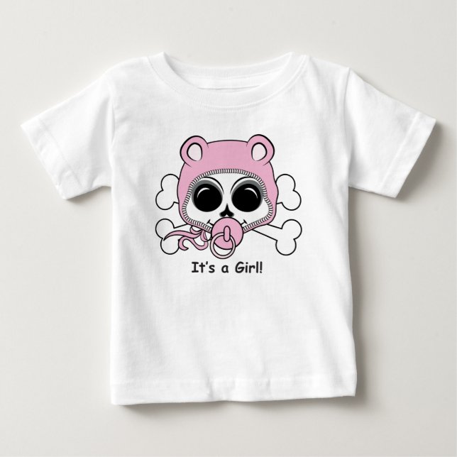 T-shirt Crânio de Menina Bonita (Frente)