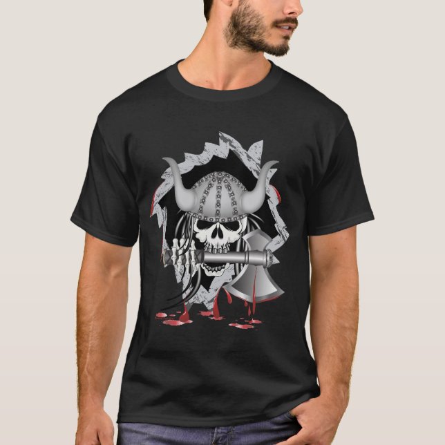 T-shirt Crânio de Viking (Frente)