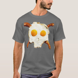 T-shirt Crânio do bacon dos ovos