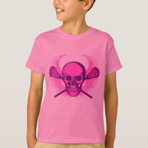 T-shirt Crânio do Lacrosse - roxo