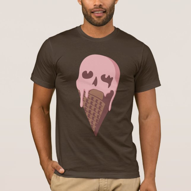 T-shirt Crânio do sorvete (Frente)