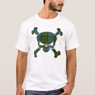 T-shirt Crânio do Tartan de MacLeod nenhuma bandeira