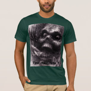 T-shirt Crânio do zombi, aumentando de gritar grave