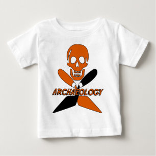 T-shirt Crânio e arqueologia cruzada dos Trowels