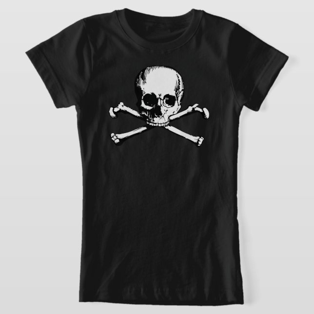 T-Shirt Crânio E Crossbones (Postura )
