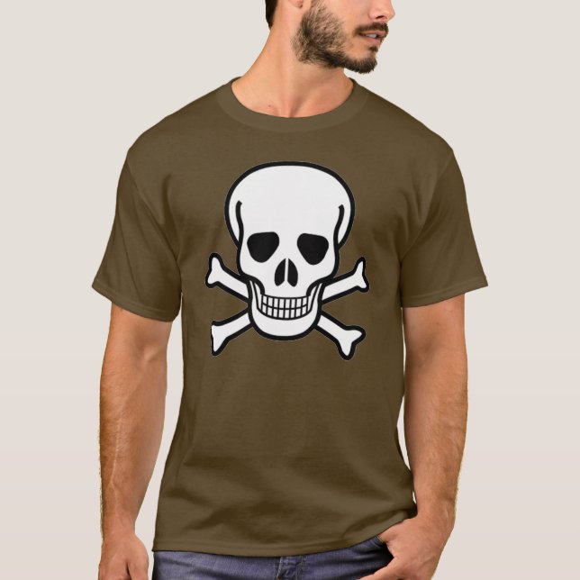 T-shirt Crânio e Crossbones (Frente)