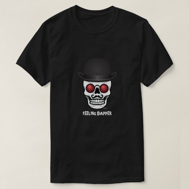 T-shirt Crânio engraçado que sente o Tshirt dos homens (Frente do Design)
