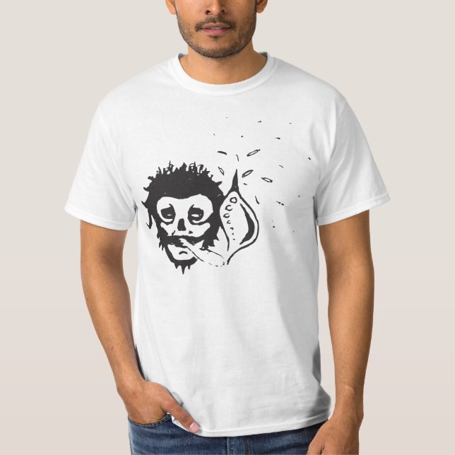 T-shirt crânio fumador (Frente)