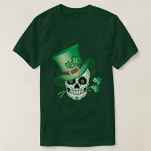 T-shirt Crânio irlandês do açúcar
